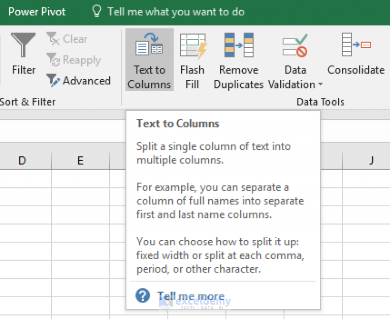 split cell two words excel
