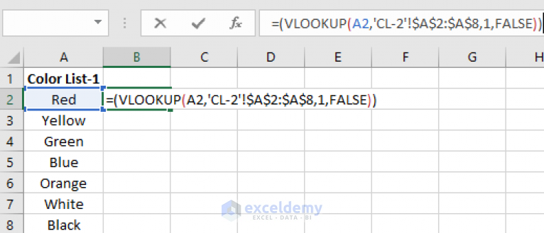 How to Compare Two Columns in Excel Using VLOOKUP | ExcelDemy