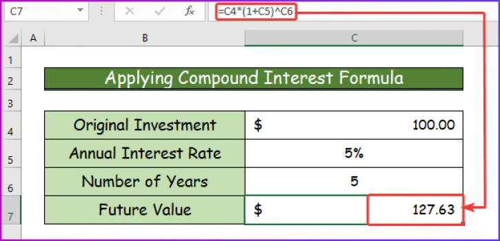 How to Use Compound Interest Formula in Excel (4 Easy Ways)