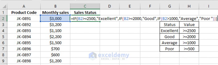 Excel IF Function with 3 Conditions - ExcelDemy