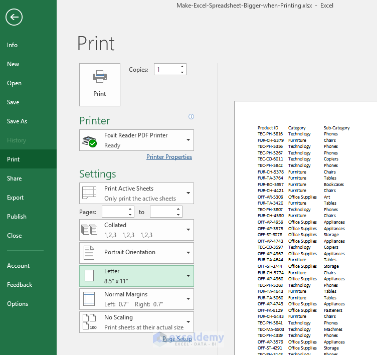 How To Make Excel Spreadsheet Bigger When Printing Easy Steps 