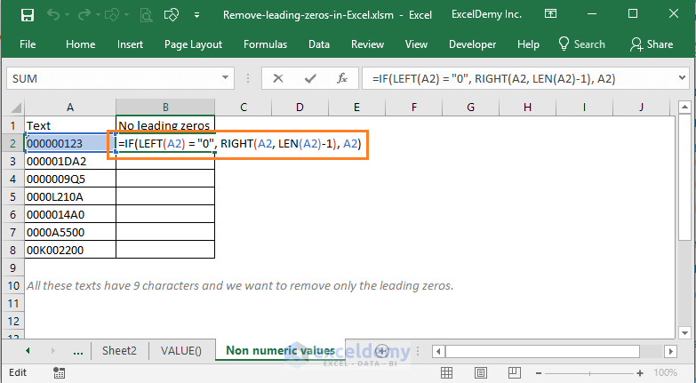 Removing Leading Zeros In Excel Hot Sex Picture