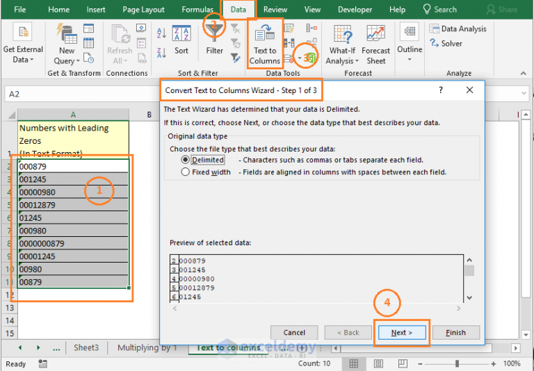 How to Remove Leading Zeros in Excel (7 Easy Ways + VBA)