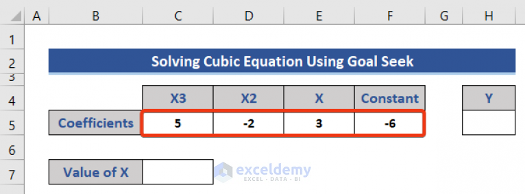 Solving Equations In Excel 5 Useful Examples Exceldemy 6097