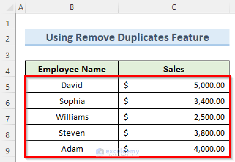  How To Remove Duplicate Rows In Excel Based On Two Columns 