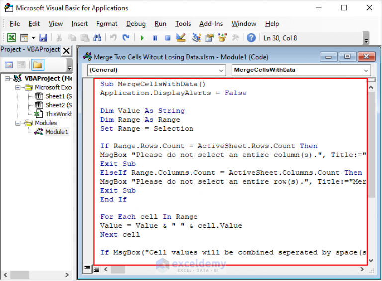 how-to-merge-two-cells-in-excel-without-losing-data-2-ways