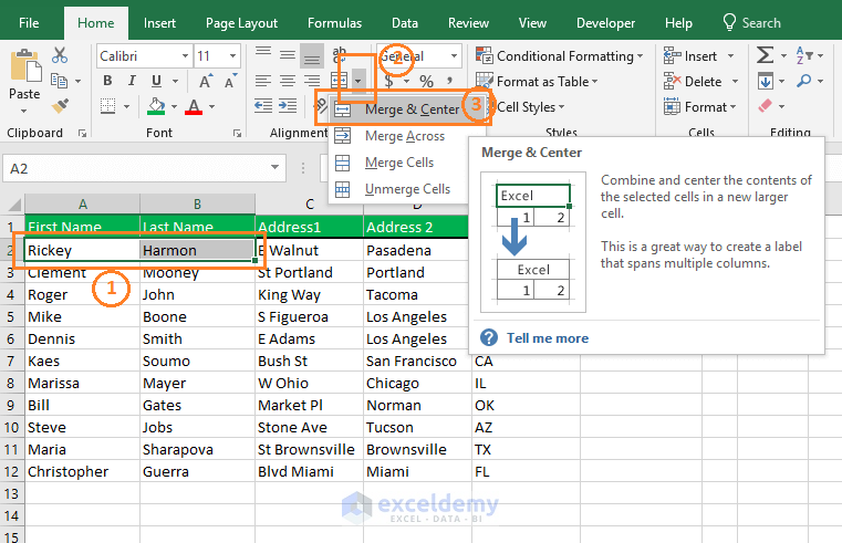 How To Merge Two Cells In Excel Without Losing Any Data ExcelDemy