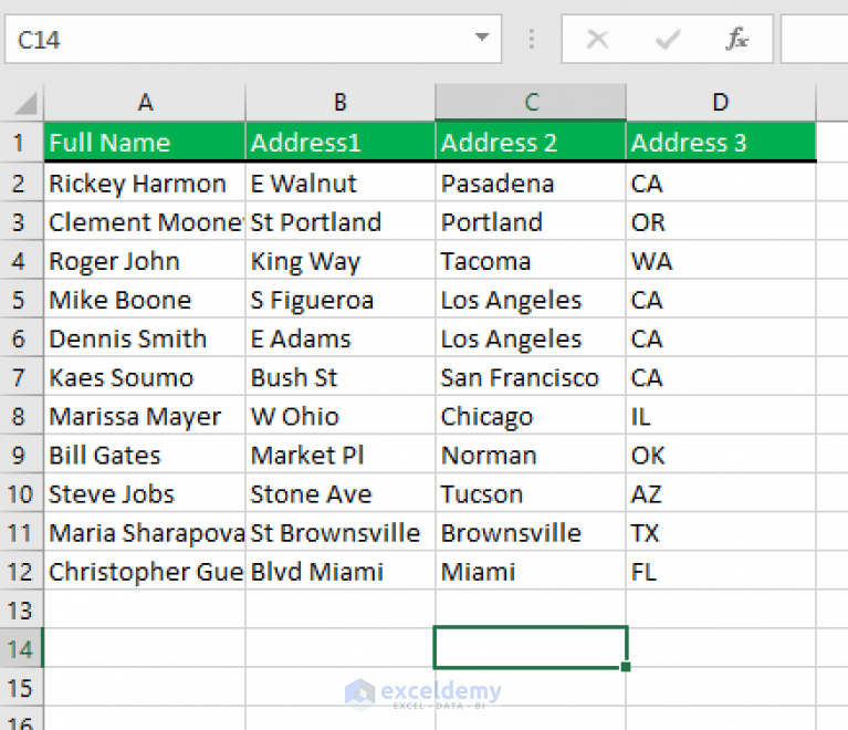 how to merge cells in excel