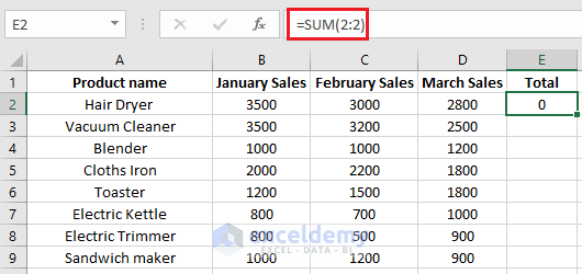 How To Sum Multiple Rows And Columns In Excel ExcelDemy