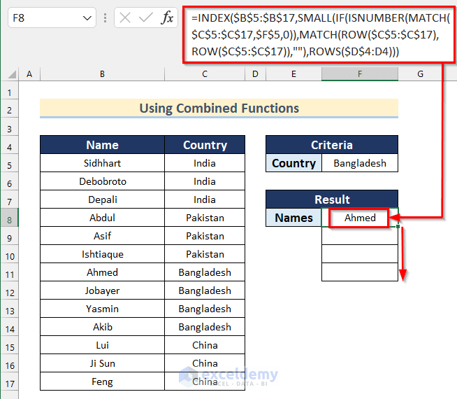 Excel INDEX MATCH With Multiple Criteria And Multiple Results