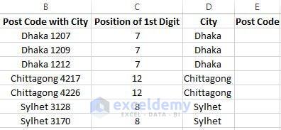 how to separate text and numbers in excel