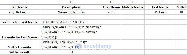 How to Separate Words in Excel Using Formula