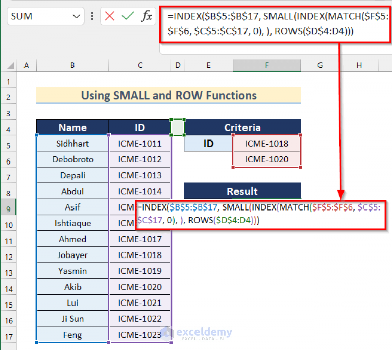 Excel INDEX MATCH with Multiple Criteria and Multiple Results