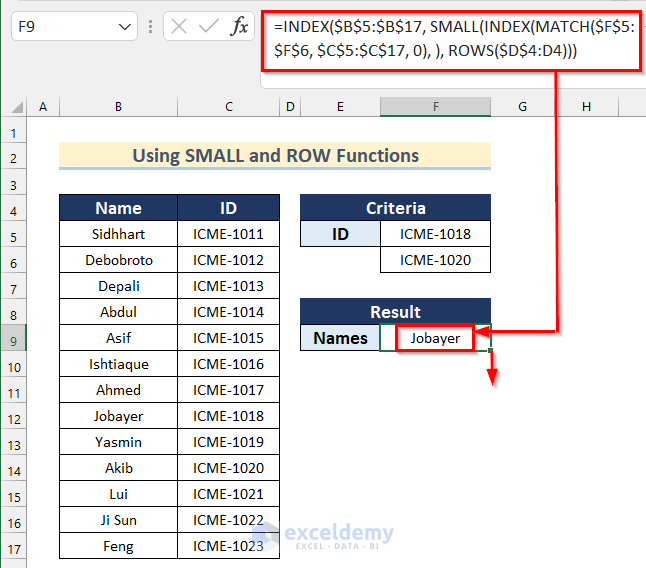 Excel INDEX MATCH with Multiple Criteria and Multiple Results