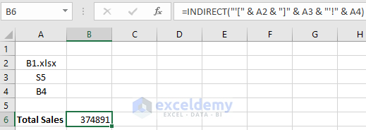 INDIRECT Function Excel: Get values from different sheet - ExcelDemy