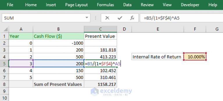 How to calculate IRR (internal rate of return) in Excel (9 easy ways)