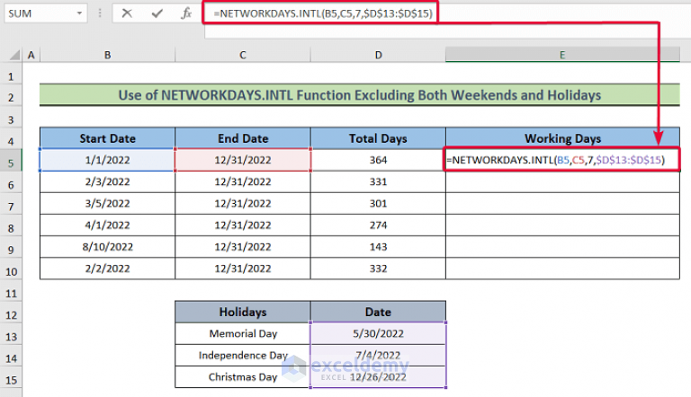 how-to-calculate-working-days-in-excel-excluding-weekends-and-holidays