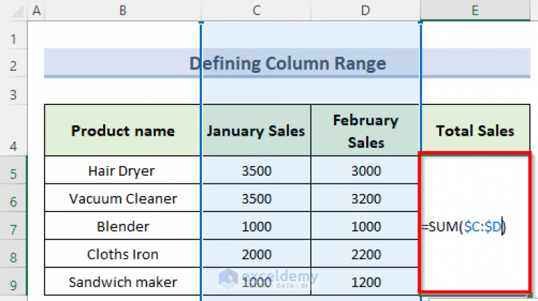 how-to-sum-multiple-rows-and-columns-in-excel-exceldemy