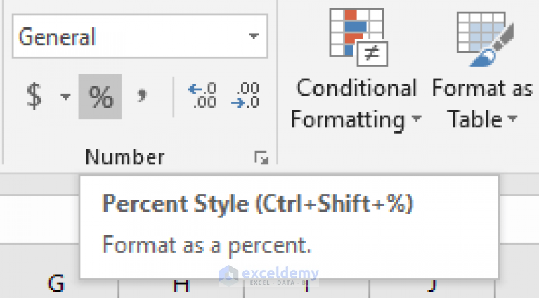 Calculate Excel percentage difference between two numbers using formula