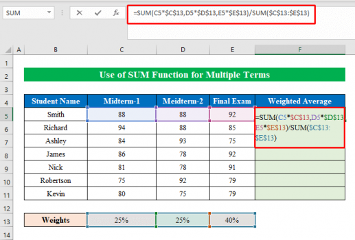 How To Calculate Weighted Average With Percentages In Excel