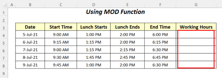 how-to-calculate-hours-worked-and-minus-lunch-time-in-excel