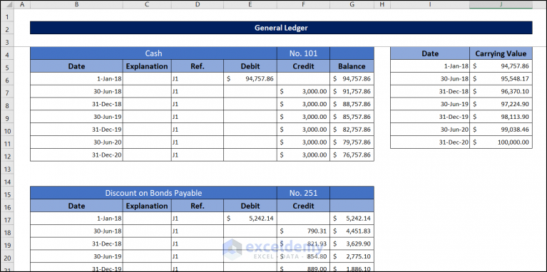 How to Create Effective Interest Method of Amortization in Excel