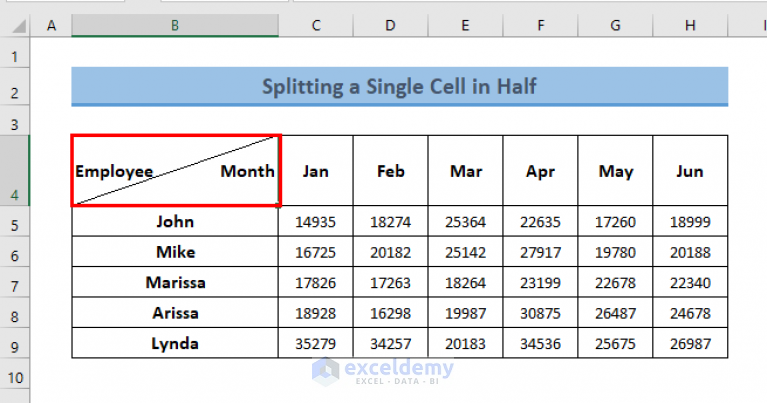 how-to-split-a-single-cell-in-half-in-excel