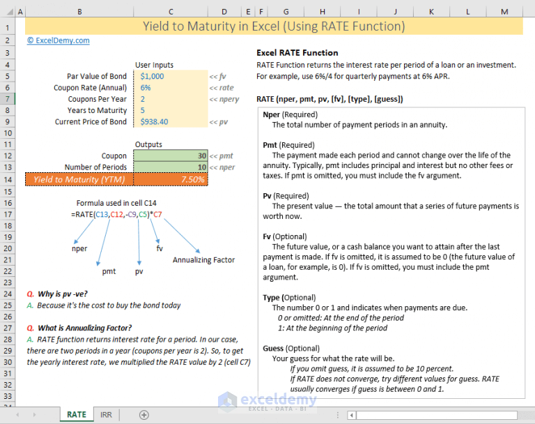 how-to-calculate-yield-to-maturity-in-excel-free-excel-template