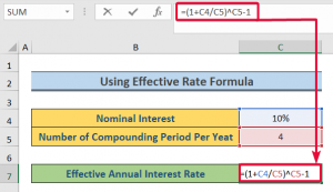 How to Calculate Effective Interest Rate in Excel with Formula