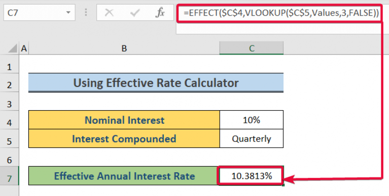 how-to-calculate-effective-interest-rate-in-excel-with-formula