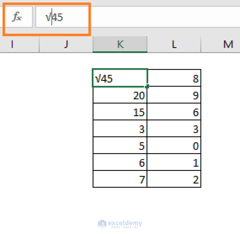 how-to-insert-square-root-symbol-in-excel-7-easy-ways-exceldemy