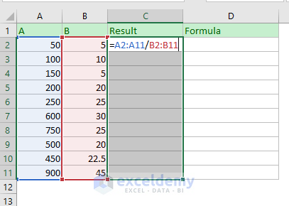 excel subtraction formula whole column