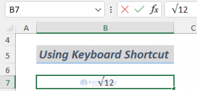 how-to-insert-square-root-symbol-in-excel-8-easy-ways