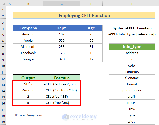 Find Text In Excel Range And Return Cell Reference 3 Ways 