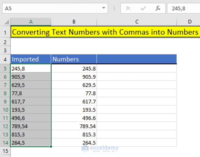 How To Remove Commas In Excel From Text And Numbers 1196