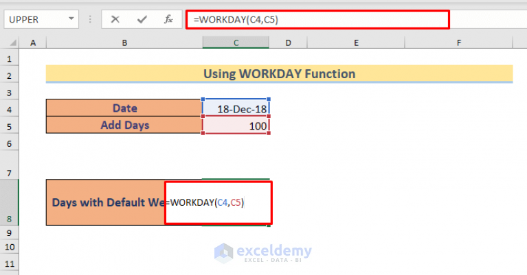 how-to-add-days-to-a-date-in-excel-excluding-weekends-4-ways