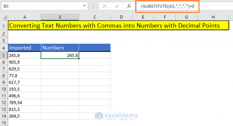 How To Remove Commas In Excel From Text And Numbers 4148