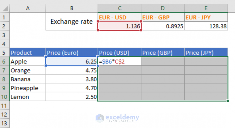 how-to-copy-formula-in-excel-with-or-without-changing-references