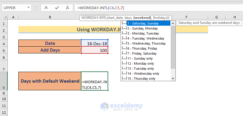 how-to-add-days-to-a-date-in-excel-excluding-weekends-4-ways