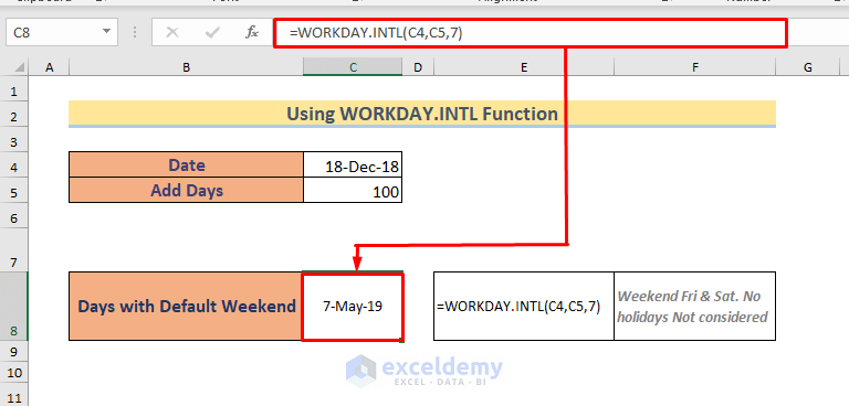 how-to-add-days-to-a-date-in-excel-excluding-weekends-4-ways