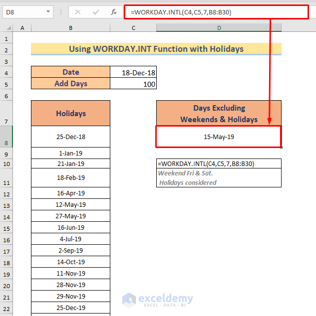 how-to-add-days-to-a-date-in-excel-excluding-weekends-4-ways