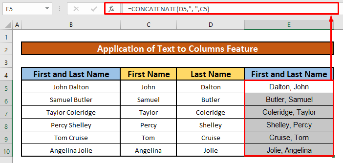 how-to-switch-first-and-last-name-in-excel-with-comma