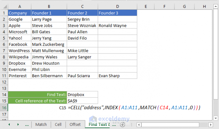 how-to-find-text-in-an-excel-range-return-cell-reference-3-ways