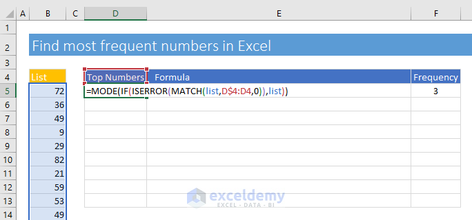 calculate most common value in excel for mac