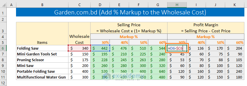 formula di Excel