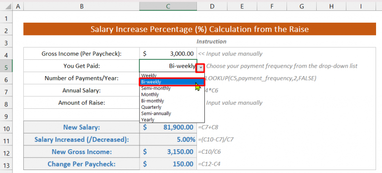 How To Calculate Salary Increase Percentage In Excel - ExcelDemy