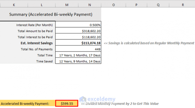 biweekly mortgage calculator with extra payment
