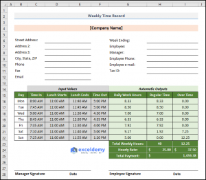 How to Calculate Overtime over 40 Hours Using Excel Formula