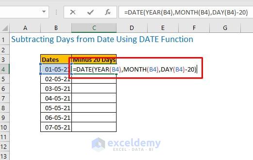 How To Subtract Minus Days From Today s Date In Excel ExcelDemy