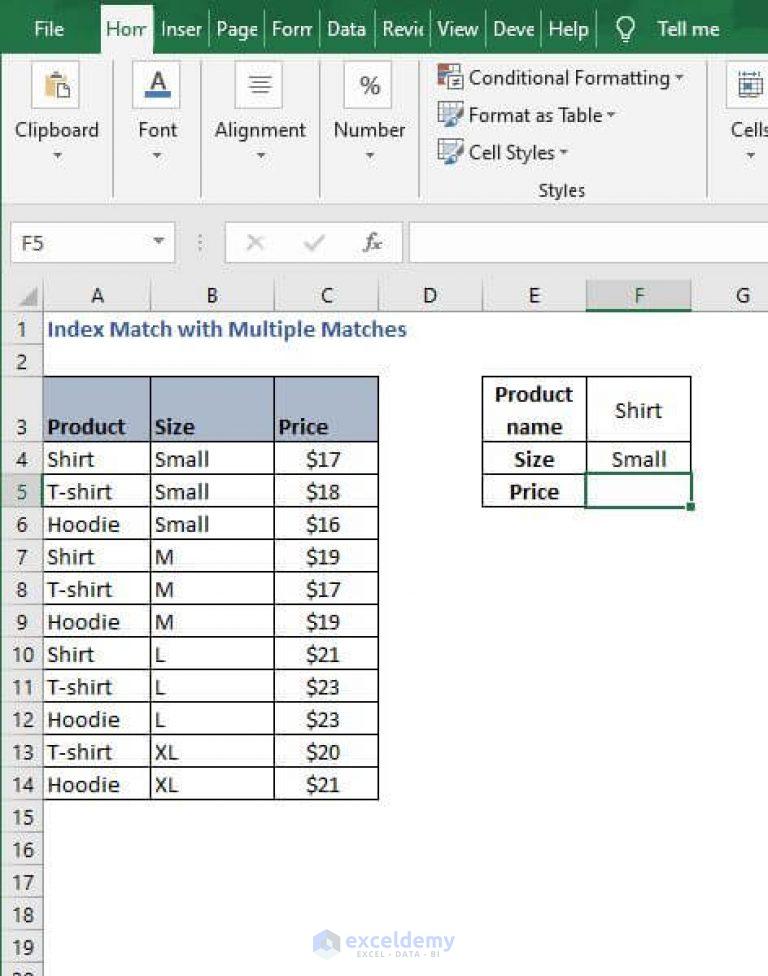 Index Match With Multiple Matches In Excel 5 Methods ExcelDemy